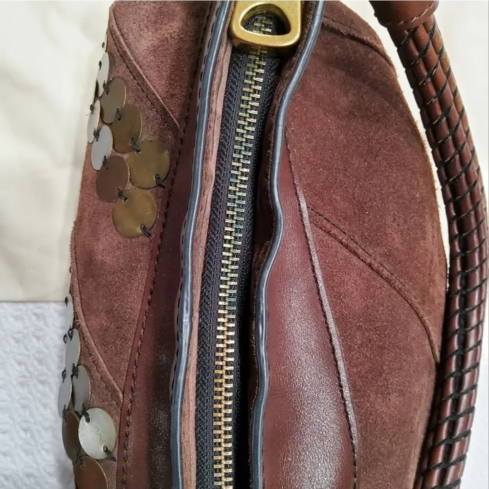 Fossil Fifty Four Whitney Suede Hobo Bag